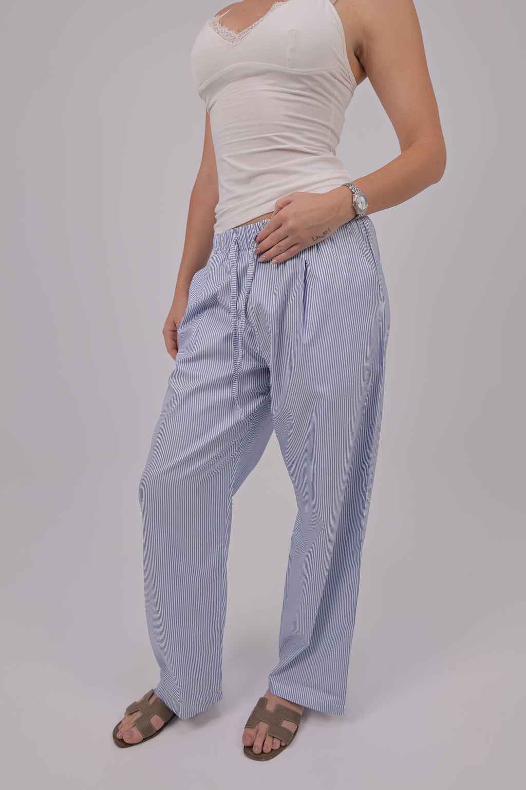 Capri Stripe Trouser