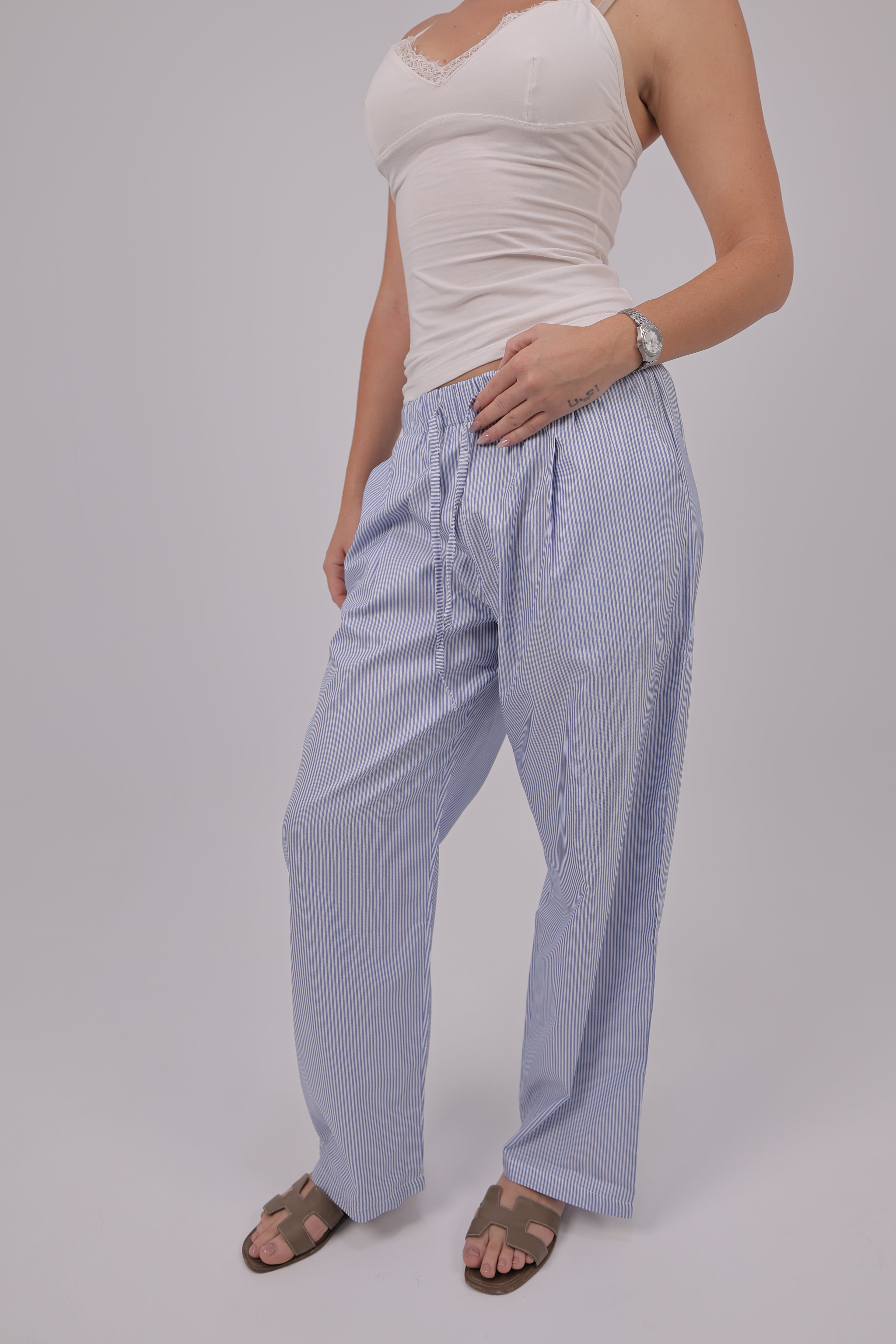 Capri Stripe Trouser