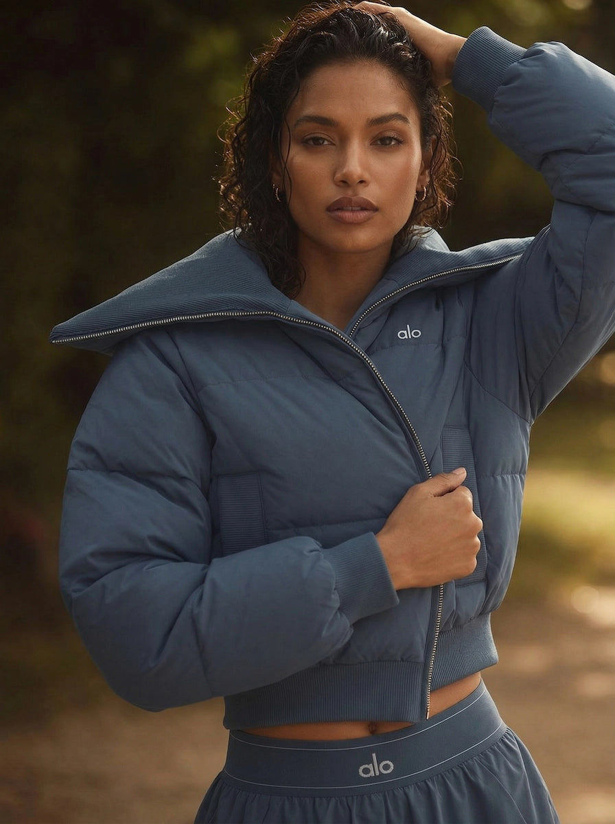 Gold Rush Puffer Jacket - Celestial Blue