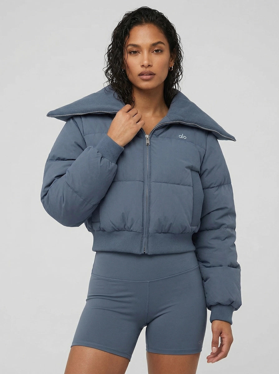 Gold Rush Puffer Jacket - Celestial Blue