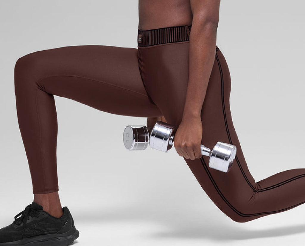 High-rise ankle-length tights