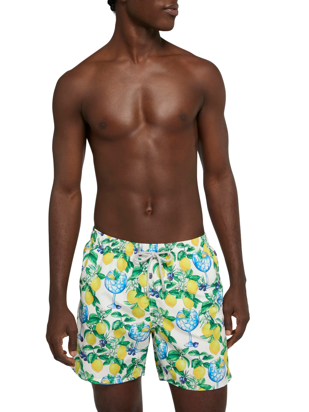 MC2 GUSTAVIA SWIM-SHORTS WITH GIN AND LEMONS PRINT