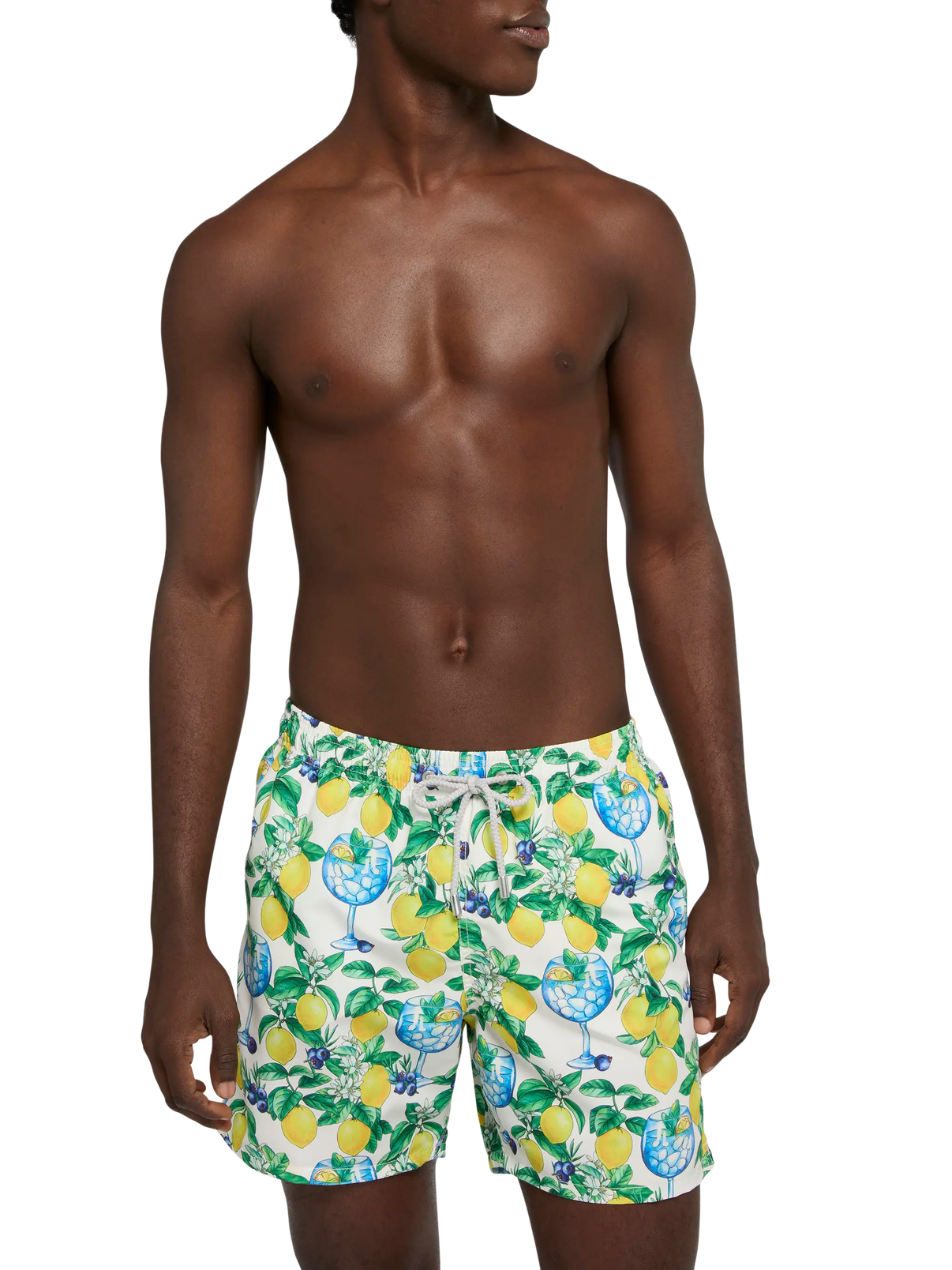 MC2 GUSTAVIA SWIM-SHORTS WITH GIN AND LEMONS PRINT