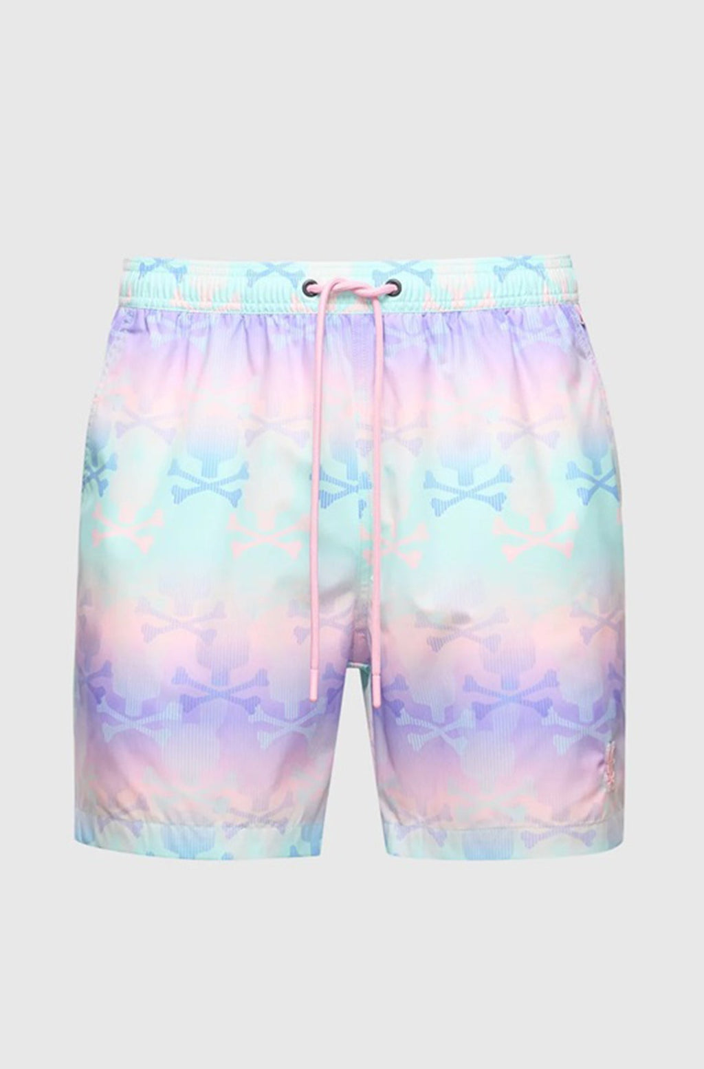PSYCHO BUNNY - FORSTER BUNNY Printed Swim Shorts in LAVENDER GREY