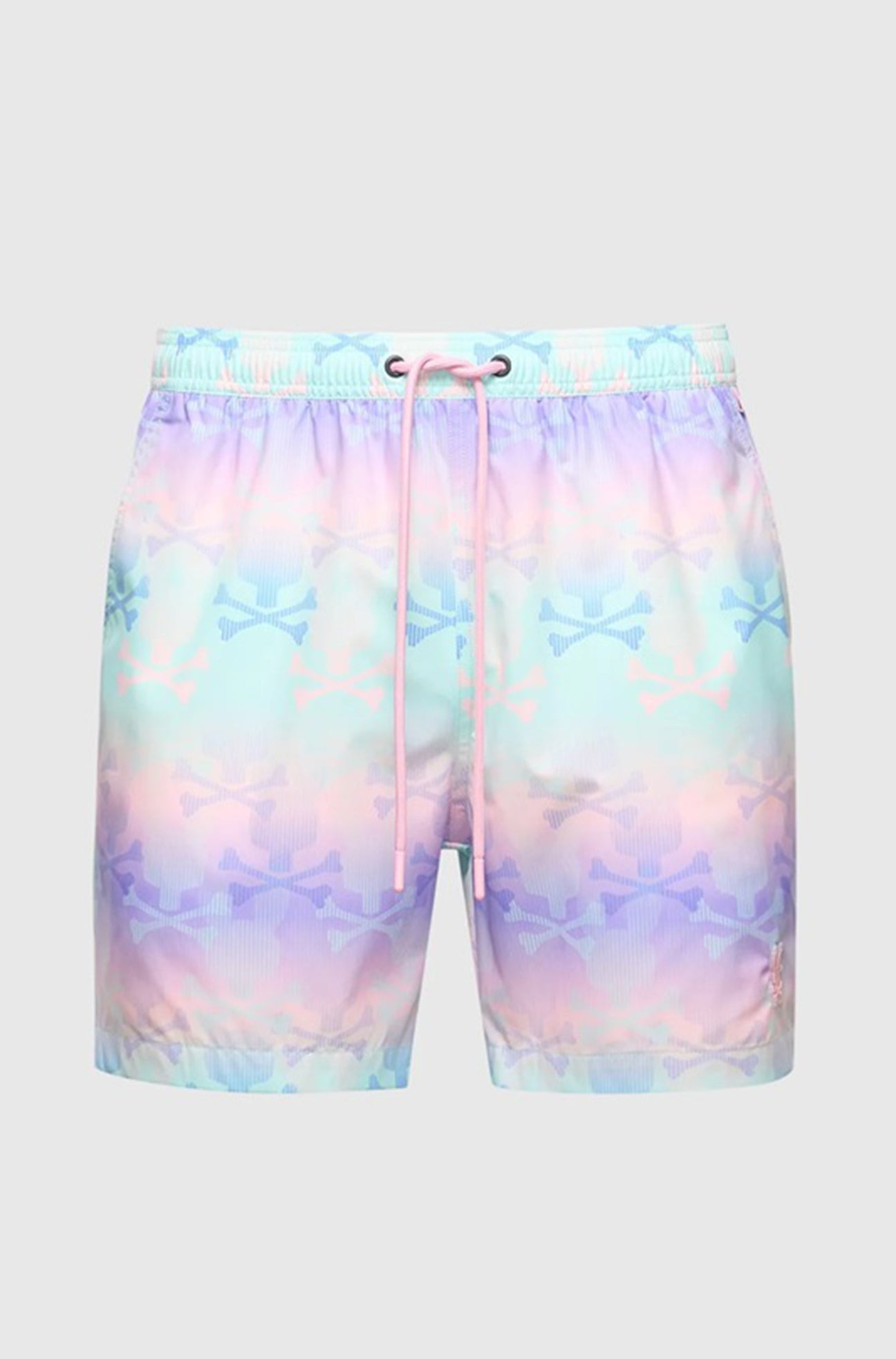 PSYCHO BUNNY - FORSTER BUNNY Printed Swim Shorts in LAVENDER GREY