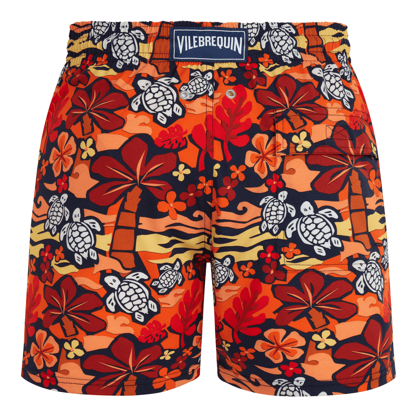VILEBREQUIN MEN STRETCH SWIM SHORTS MONOI TURTLES + bag