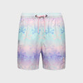 PSYCHO BUNNY - FORSTER BUNNY Printed Swim Shorts in LAVENDER GREY
