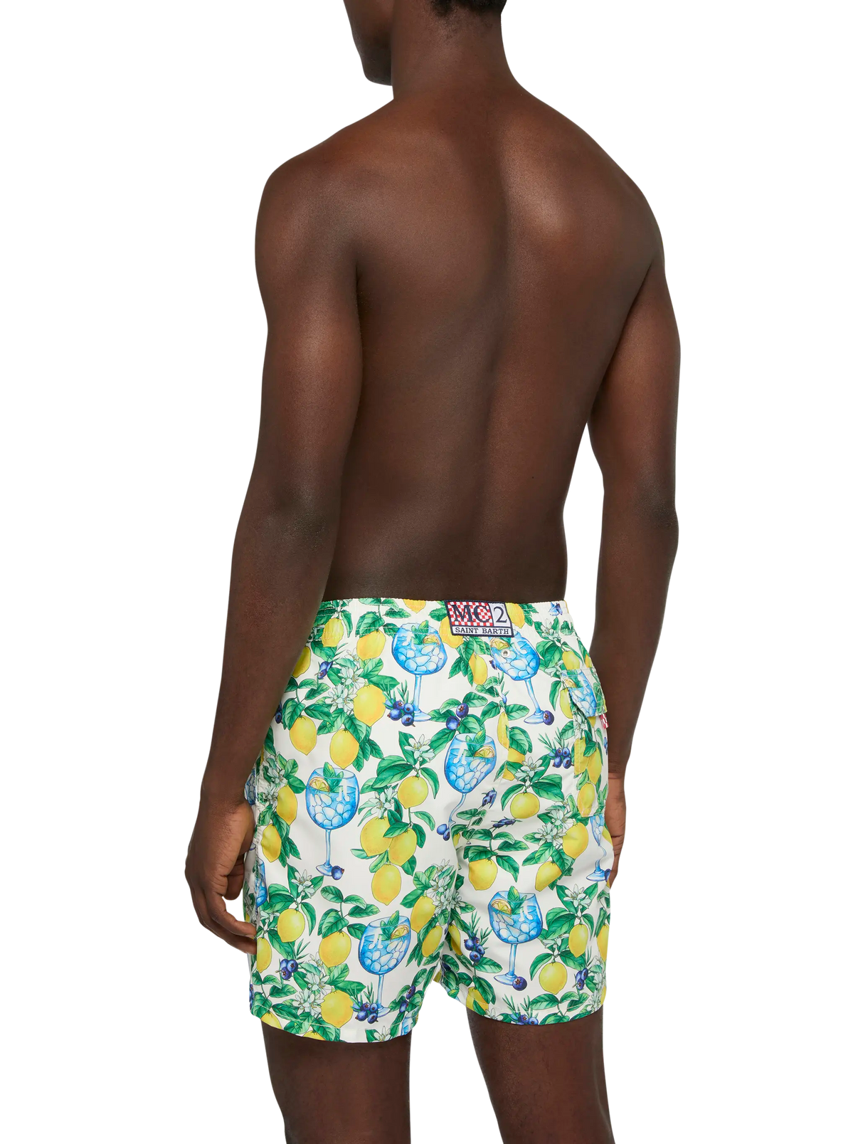 MC2 GUSTAVIA SWIM-SHORTS WITH GIN AND LEMONS PRINT