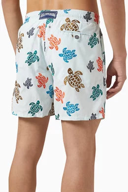 VILEBREQUIN
Ronde des Tortues Swim Shorts in Recycled Nylon + bag