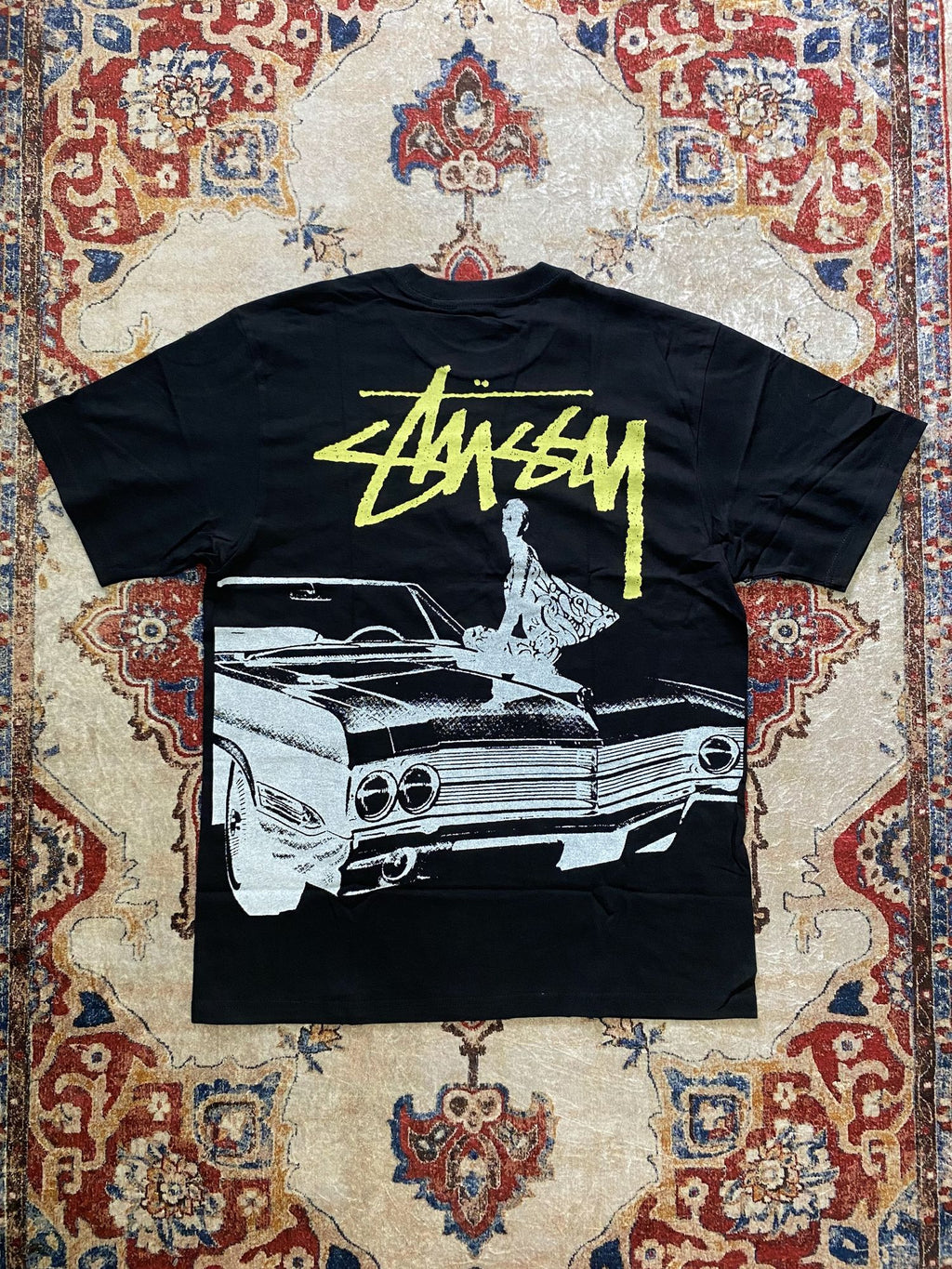 Stussy Beat Crazy Tee in Black
