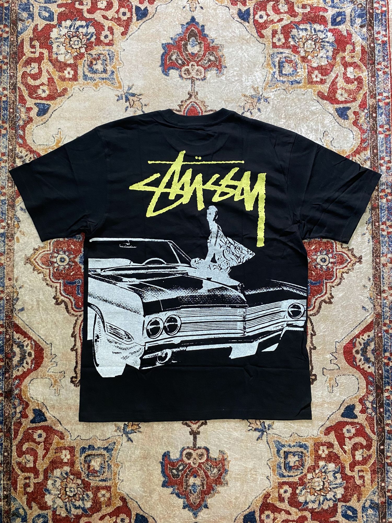 Stussy Beat Crazy Tee in Black