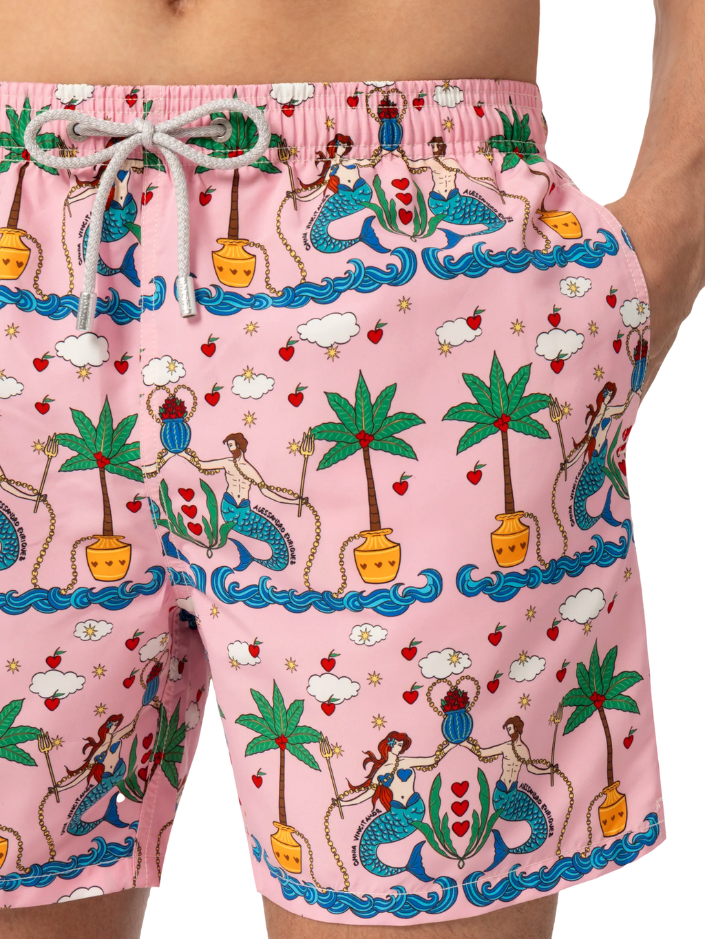 MC2 GUSTAVIA SWIM-SHORTS WITH MERMAID PRINT | ALESSANDRO ENRIQUEZ SPECIAL EDITION