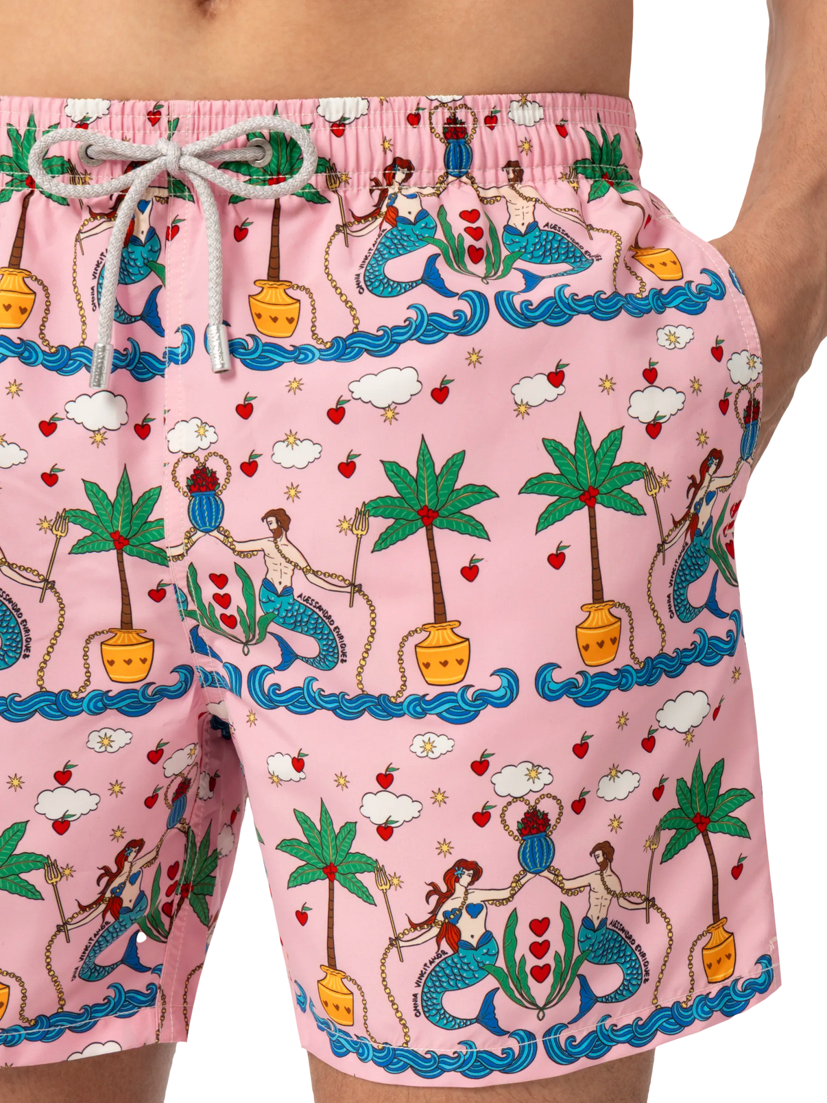 MC2 GUSTAVIA SWIM-SHORTS WITH MERMAID PRINT | ALESSANDRO ENRIQUEZ SPECIAL EDITION
