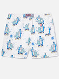 MC2 GUSTAVIA SWIM SHORTS IN WHITE WITH GINO & TONY PRINT | SPECIAL EDITION