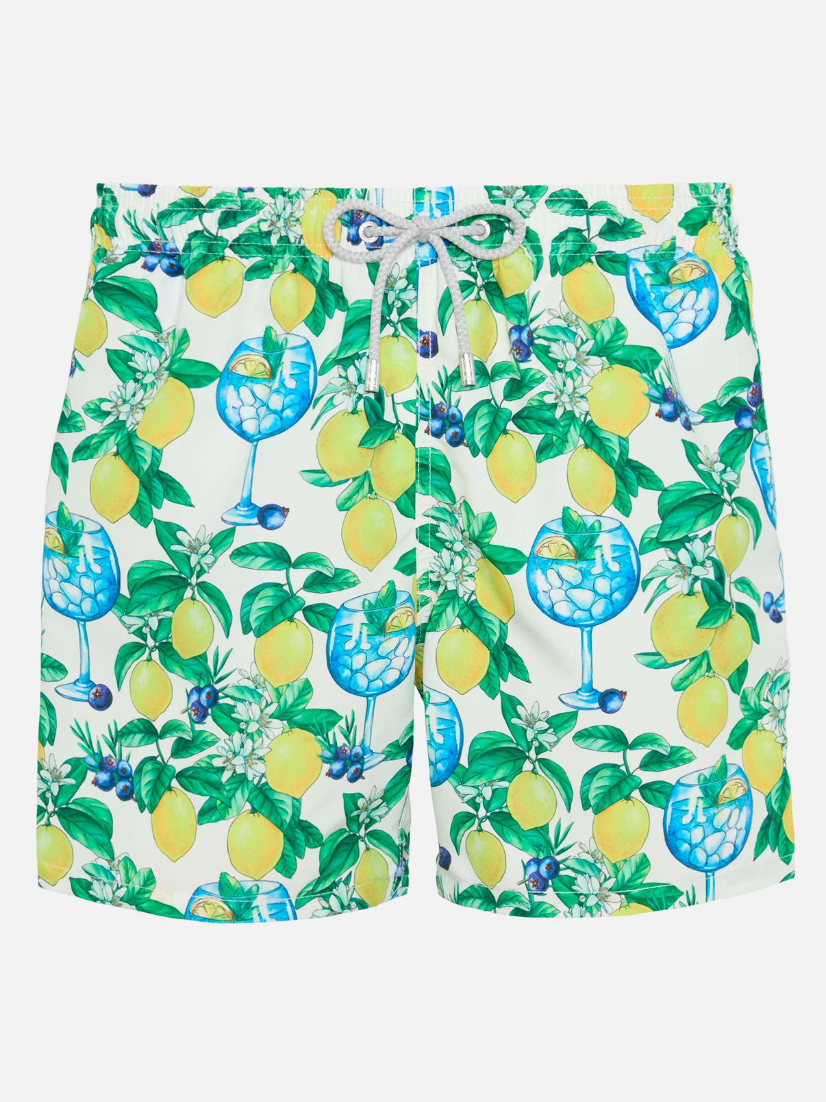 MC2 GUSTAVIA SWIM-SHORTS WITH GIN AND LEMONS PRINT