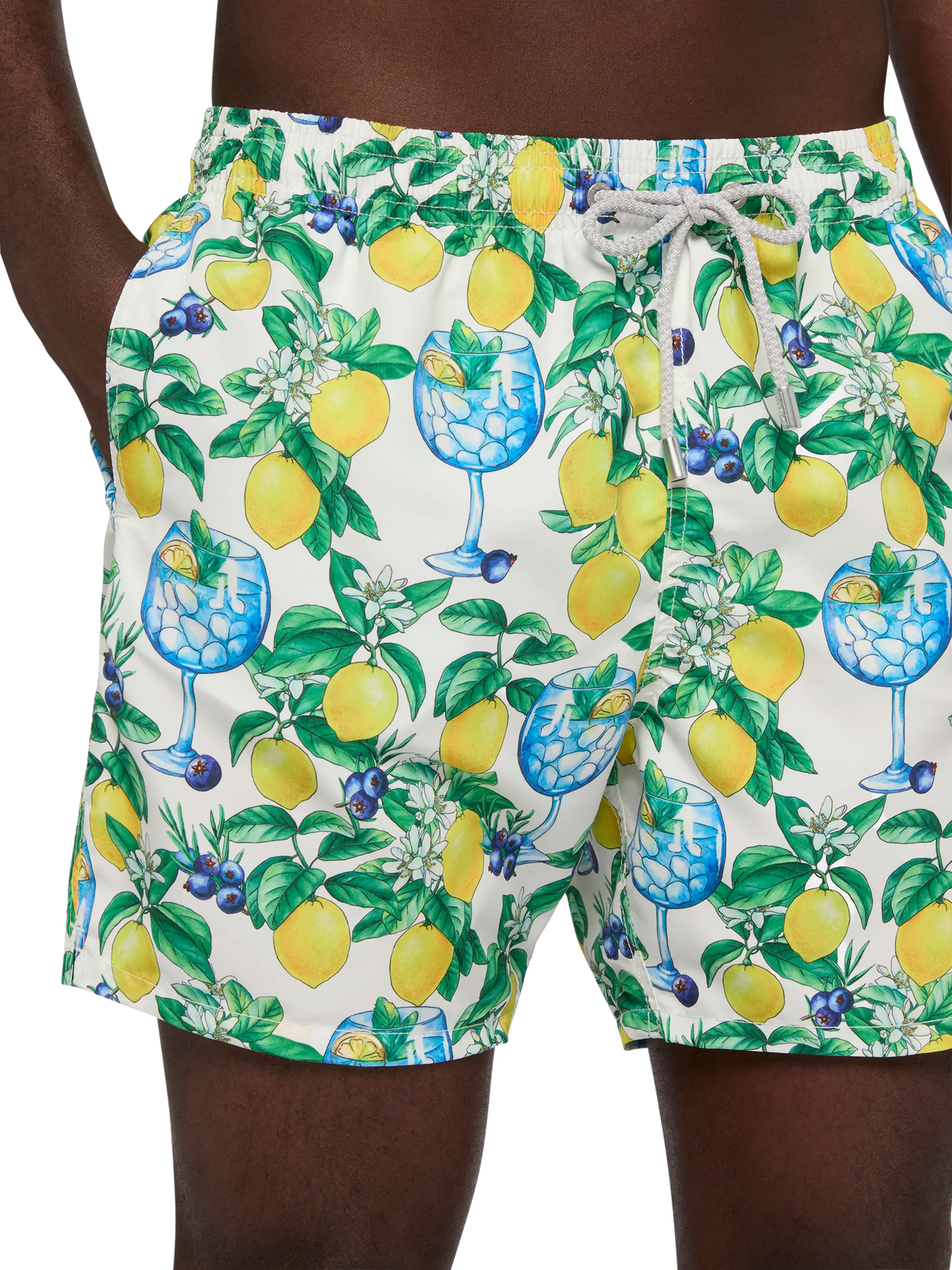 MC2 GUSTAVIA SWIM-SHORTS WITH GIN AND LEMONS PRINT