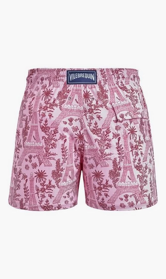 Vilebrequin Stretch Swim Shorts Poulpe Eiffel + Bag