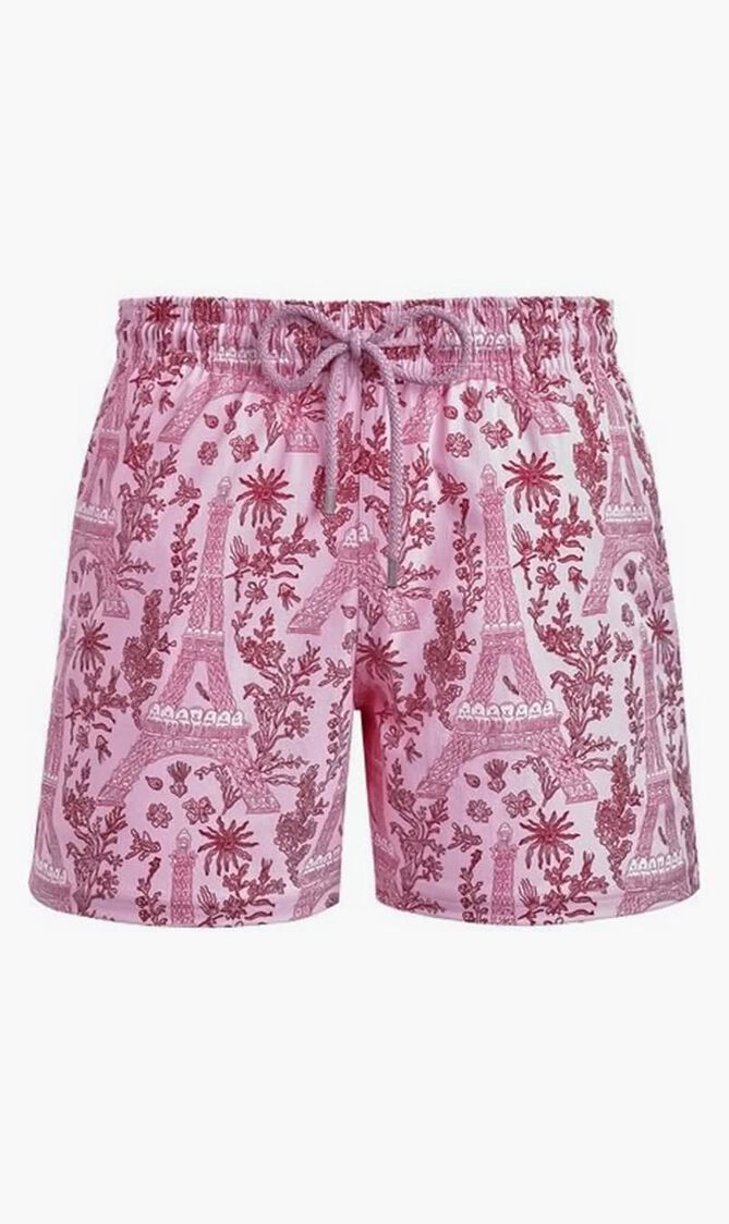 Vilebrequin Stretch Swim Shorts Poulpe Eiffel + Bag