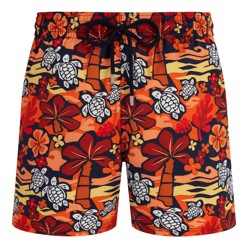 VILEBREQUIN MEN STRETCH SWIM SHORTS MONOI TURTLES + bag