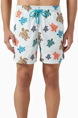 VILEBREQUIN
Ronde des Tortues Swim Shorts in Recycled Nylon + bag