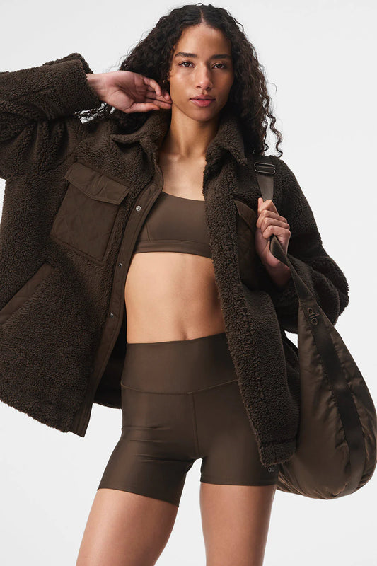 The Sherpa Edge Jacket In Brown