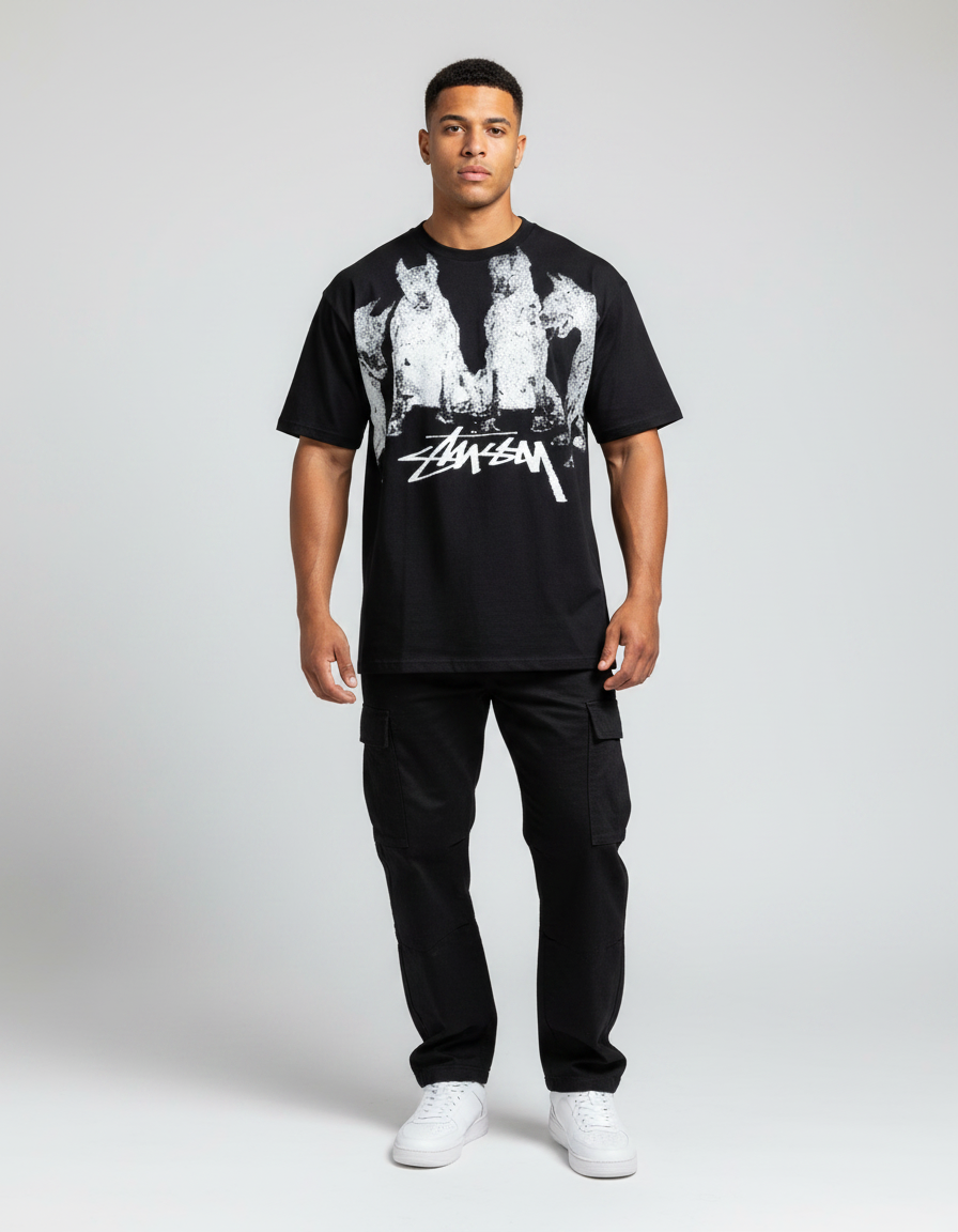 Stussy Dobermans Tee Black