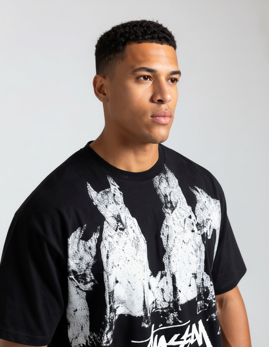 Stussy Dobermans Tee Black